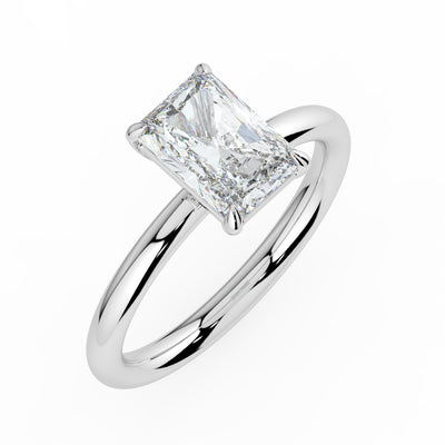 Emerald Solitaire Diamond Ring