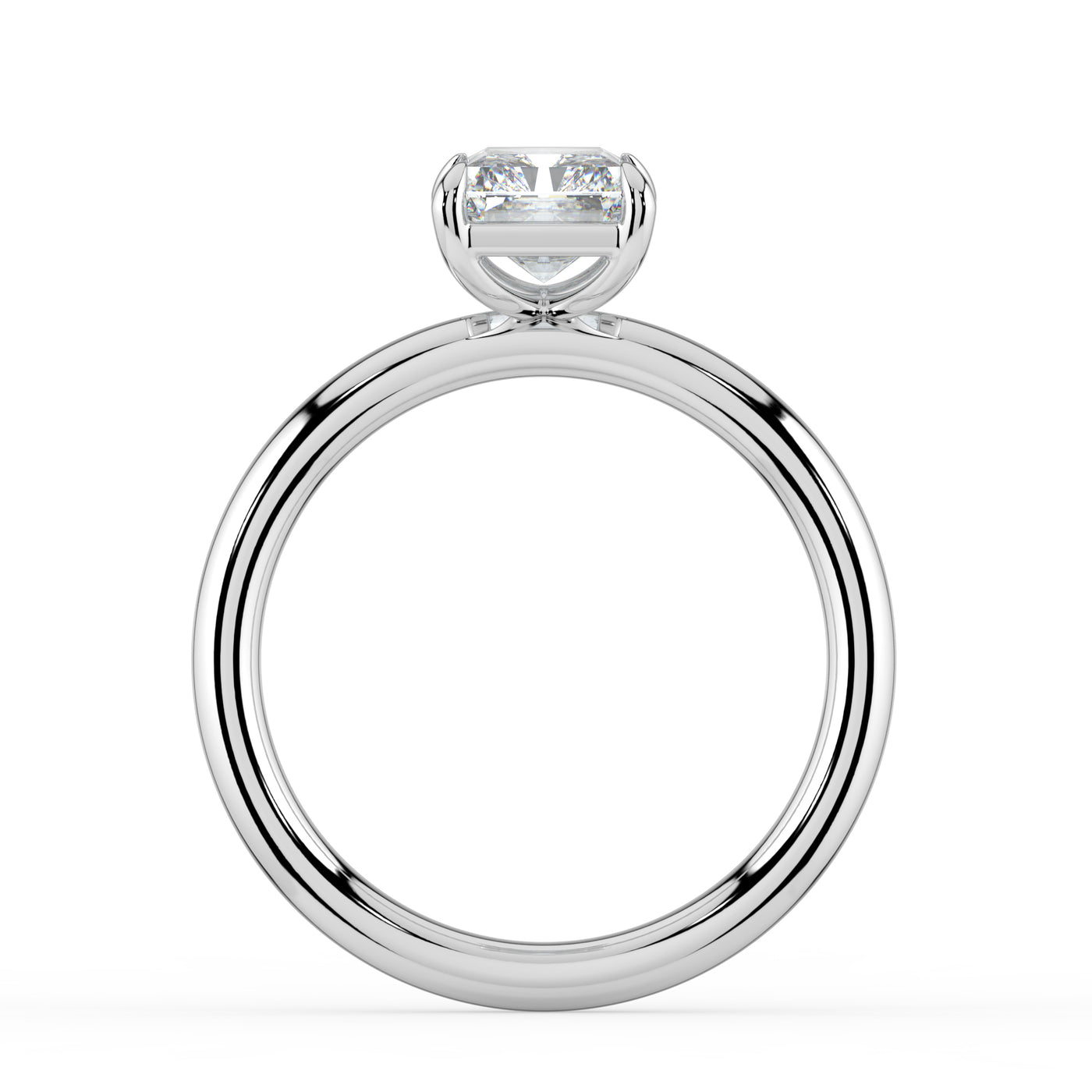 Emerald Solitaire Diamond Ring