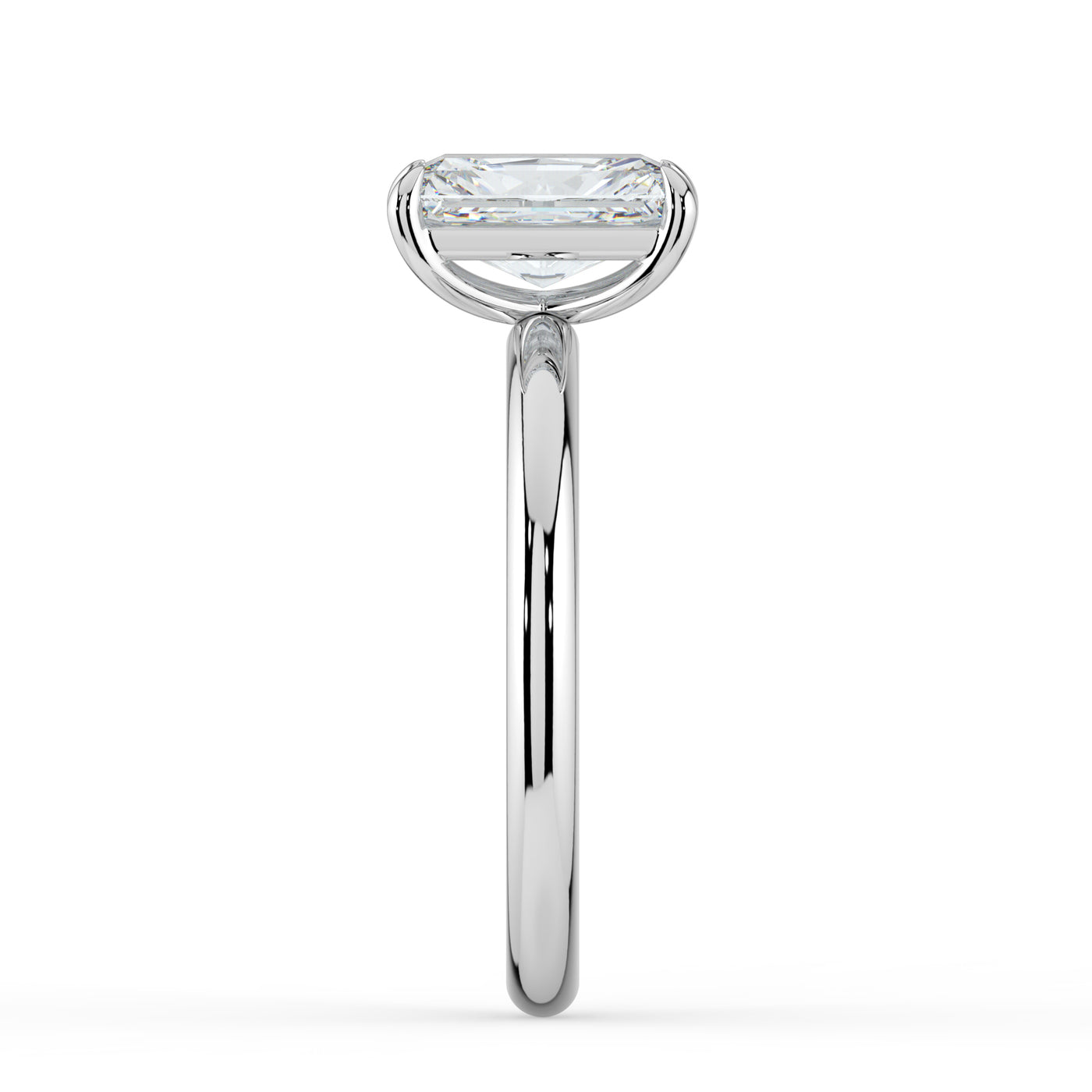 Emerald Solitaire Diamond Ring