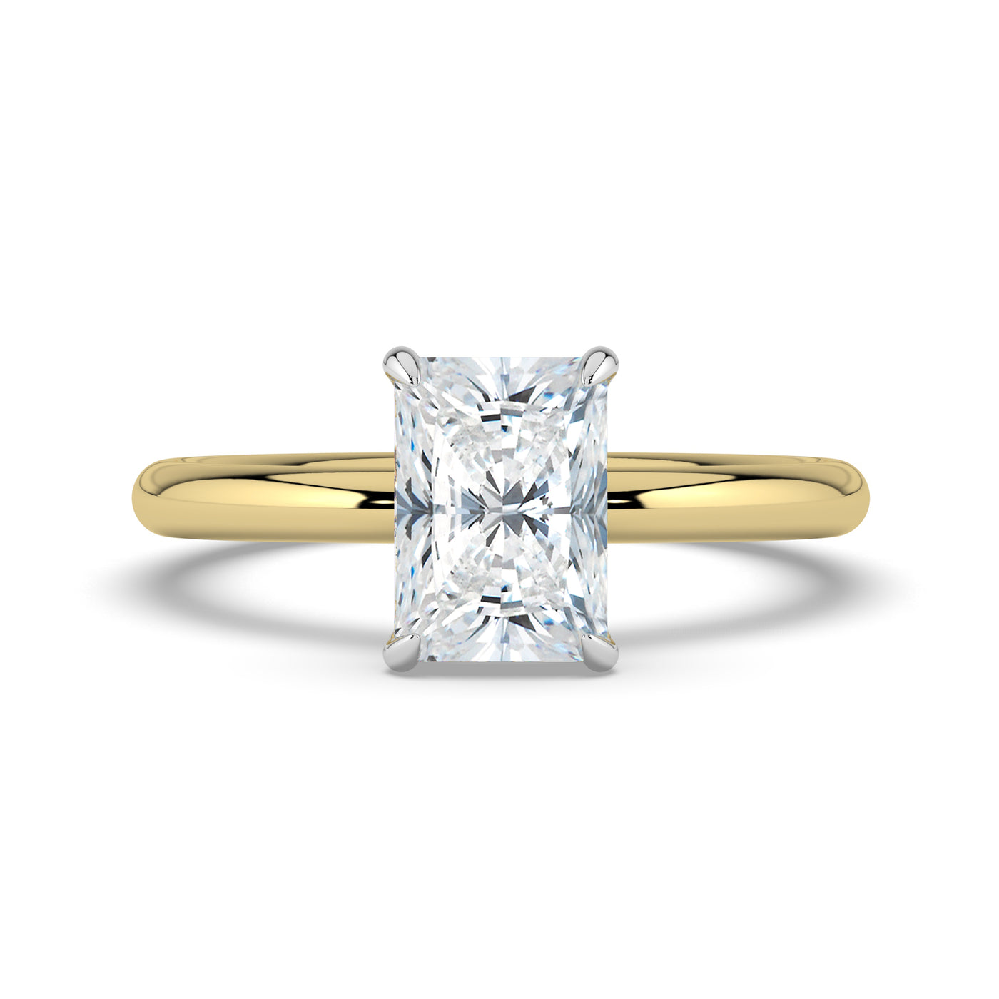 Emerald Solitaire Diamond Ring