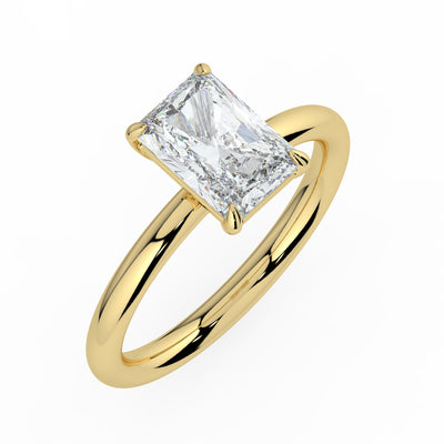 Emerald Solitaire Diamond Ring