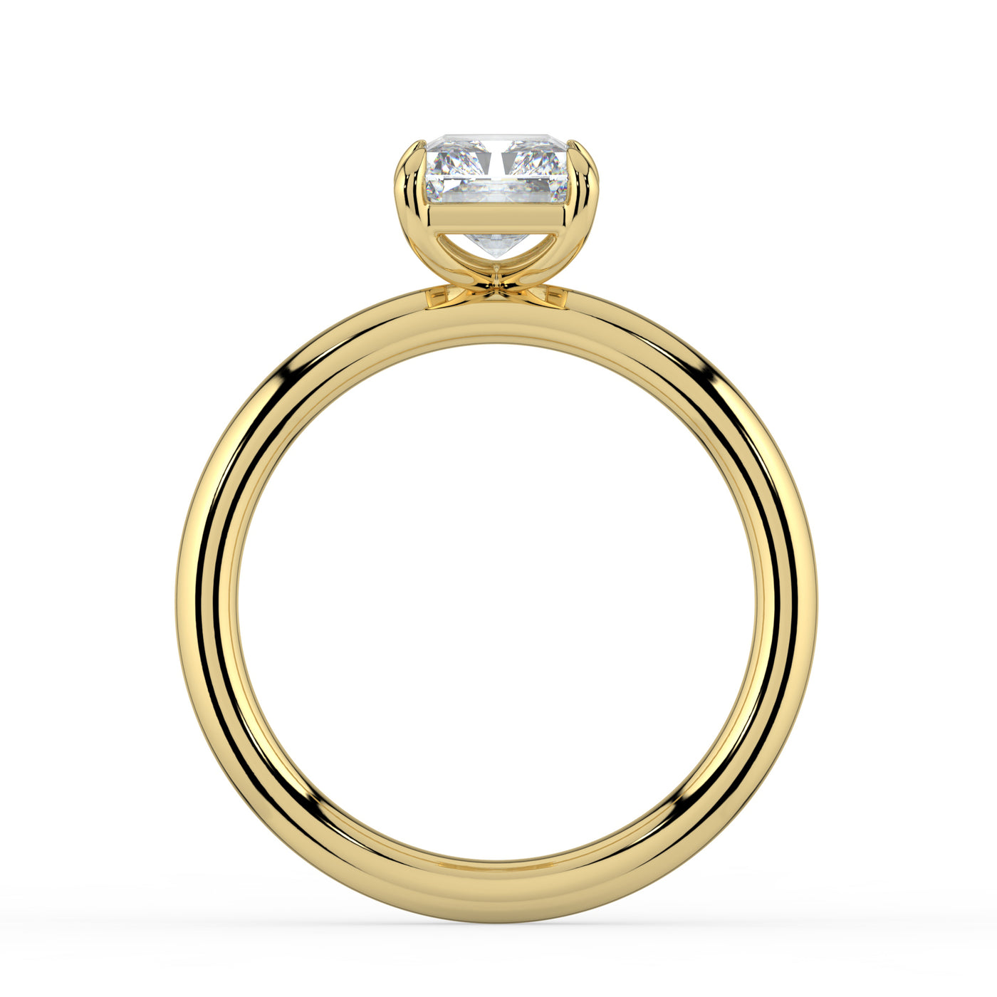 Emerald Solitaire Diamond Ring