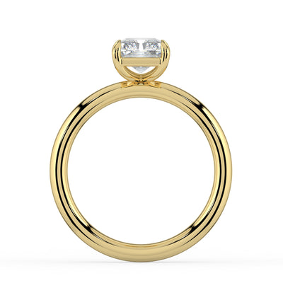 Emerald Solitaire Diamond Ring