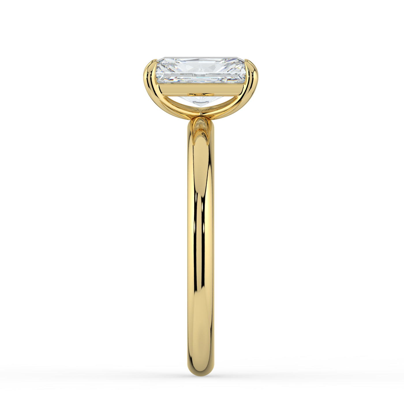 Emerald Solitaire Diamond Ring