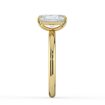 Emerald Solitaire Diamond Ring