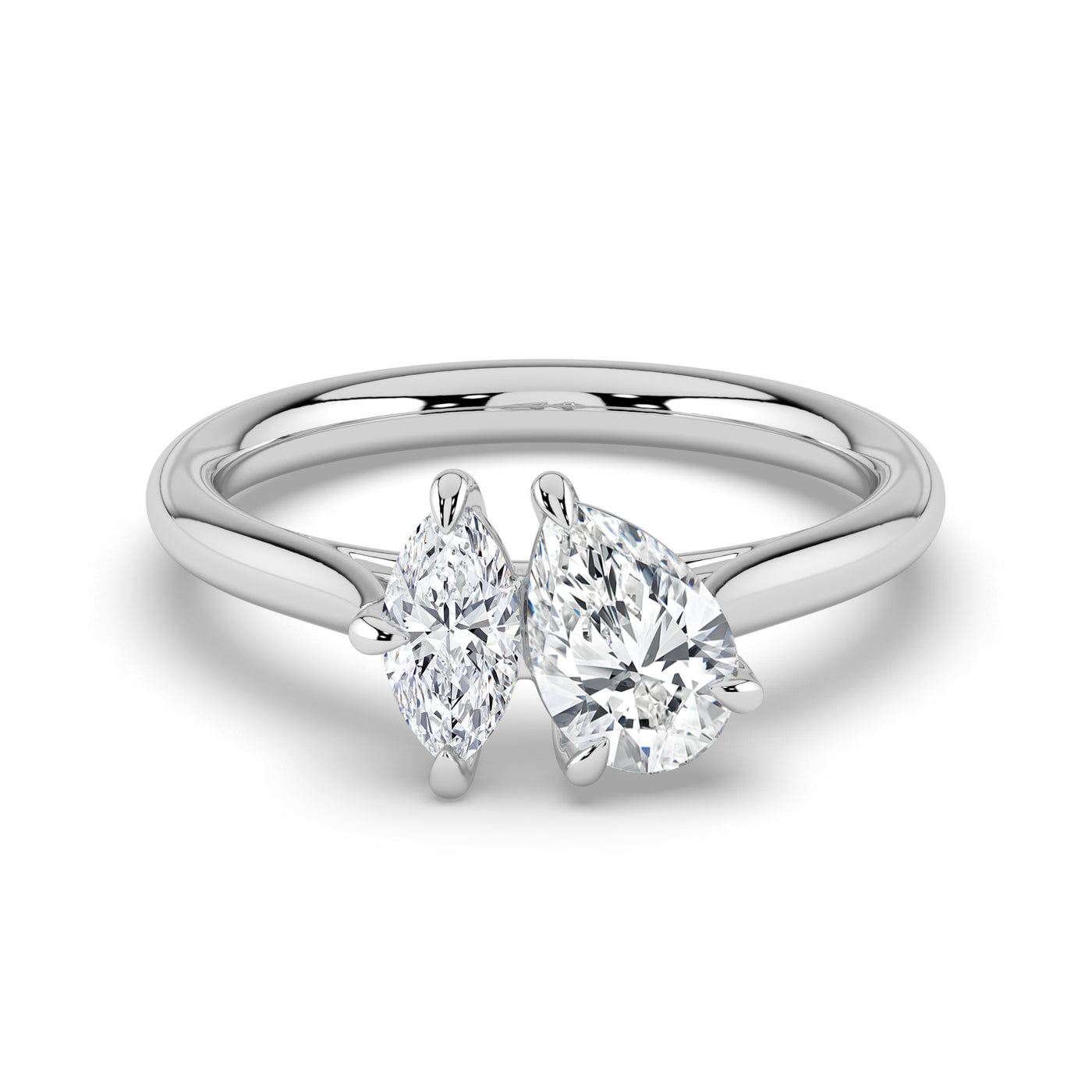 Toi Et Moi Marquise and Pear Ring