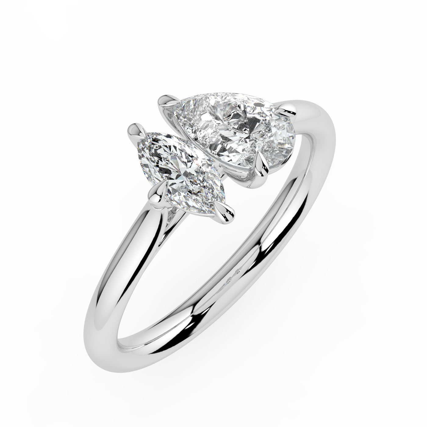 Toi Et Moi Marquise and Pear Ring