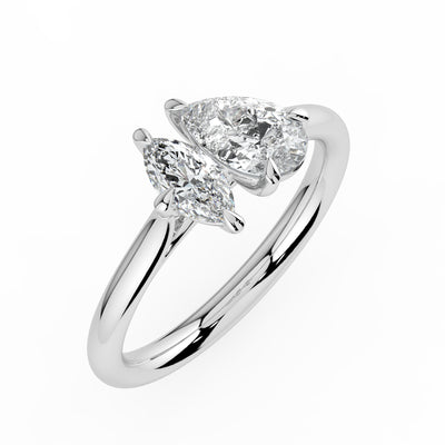 Toi Et Moi Marquise and Pear Ring
