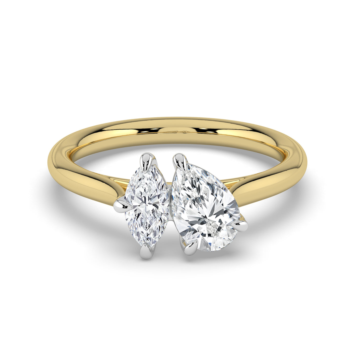 Toi Et Moi Marquise and Pear Ring