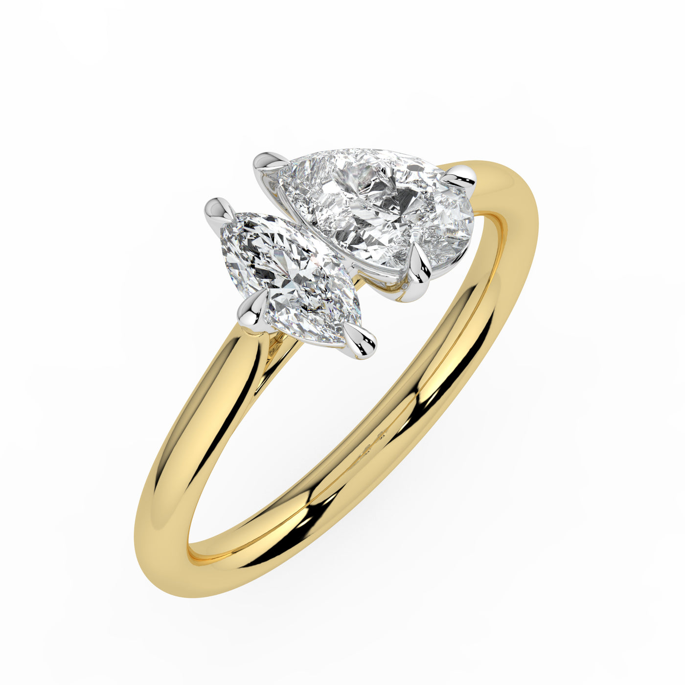 Toi Et Moi Marquise and Pear Ring