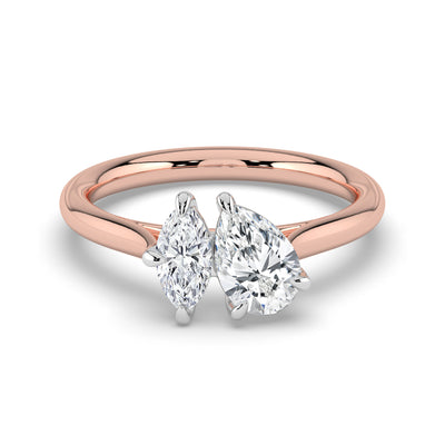 Toi Et Moi Marquise and Pear Ring