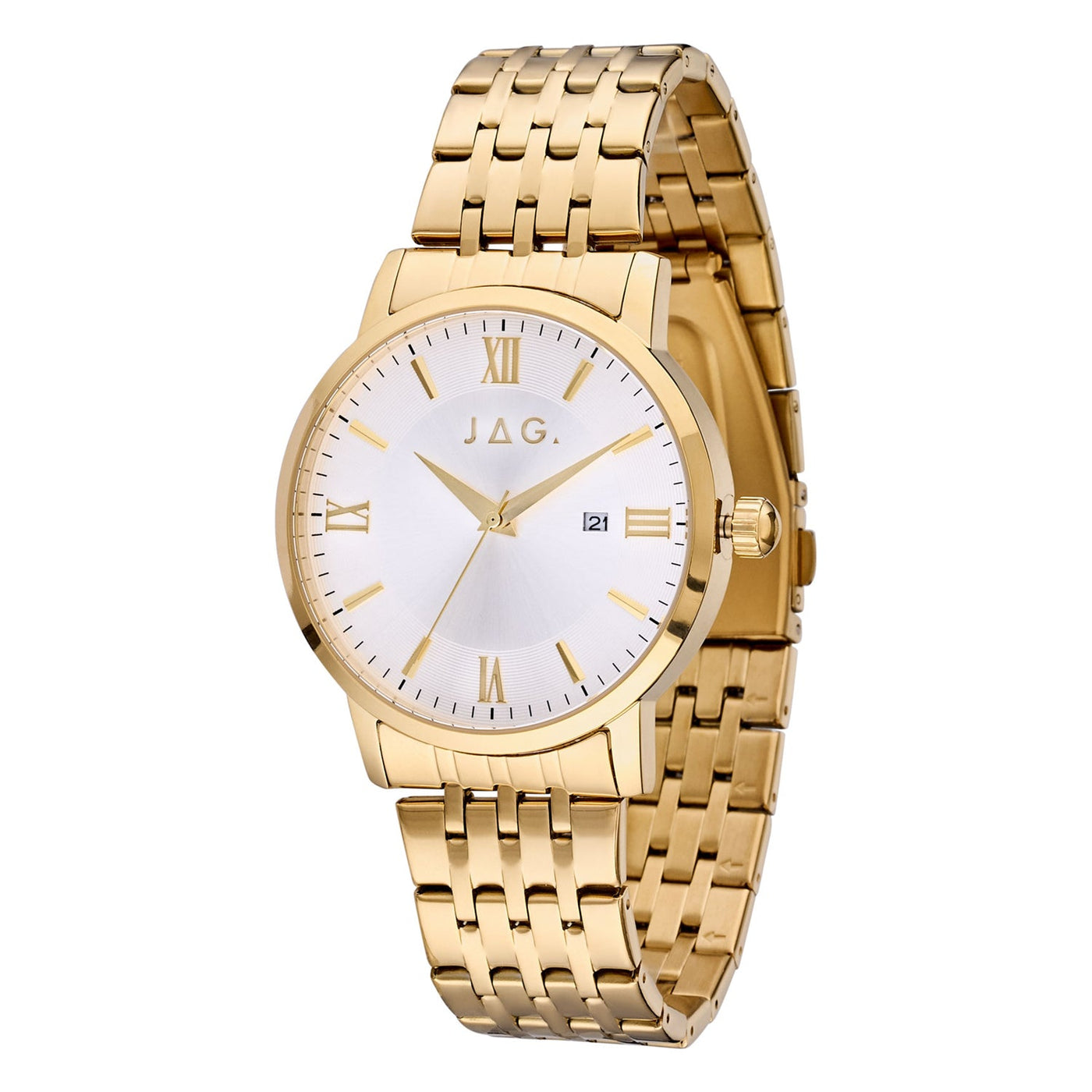 Jag Banks Gold Stainless Steel 42mm Watch