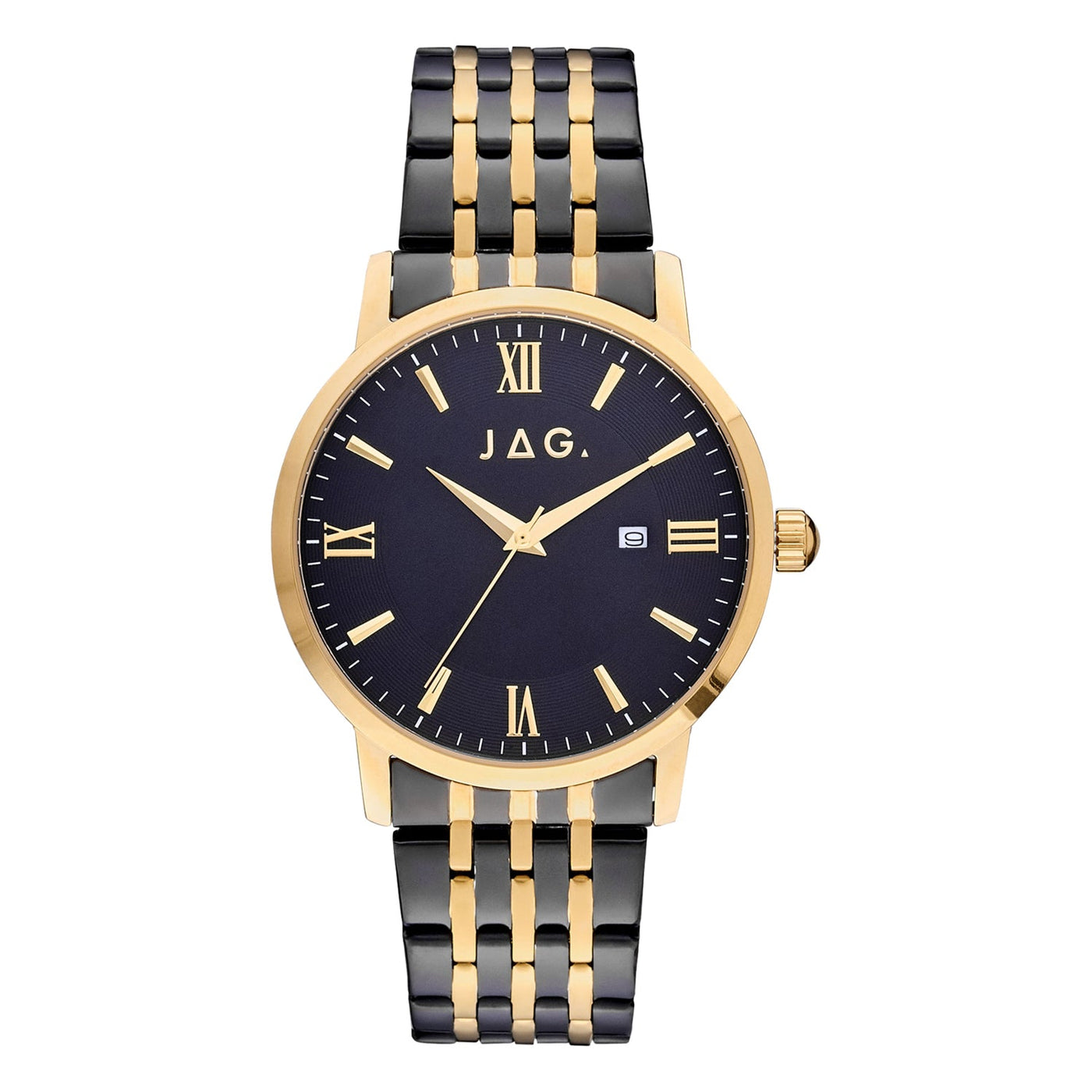 Jag Banks Black & Gold Stainless Steel 42mm Watch