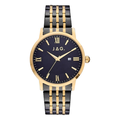 Jag Banks Black & Gold Stainless Steel 42mm Watch