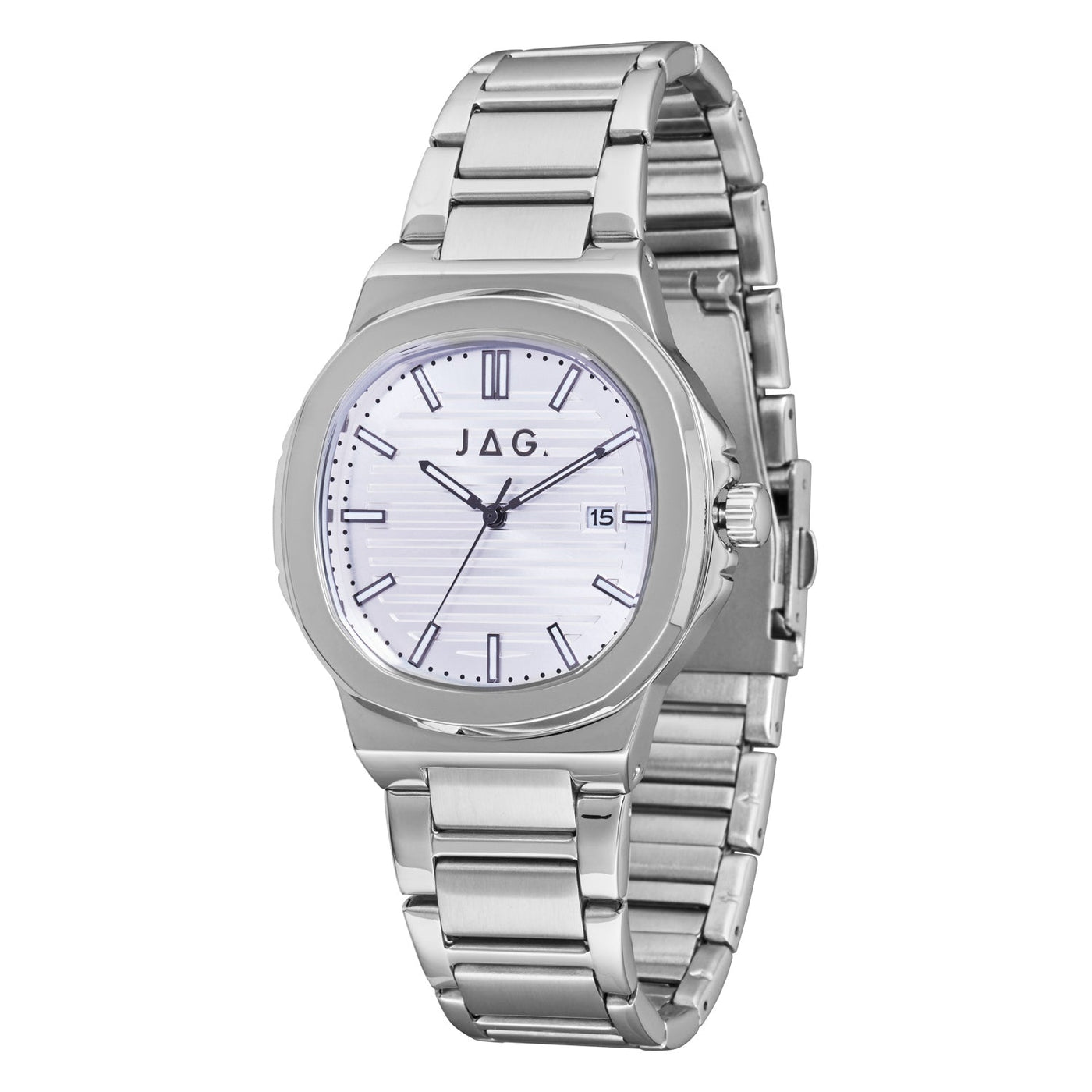 Jag Eaton Silver Alloy 42mm Watch