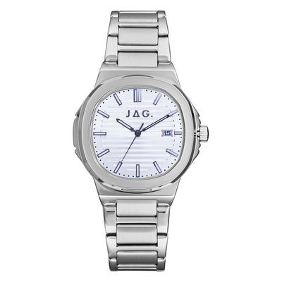 Jag Eaton Silver Alloy 42mm Watch