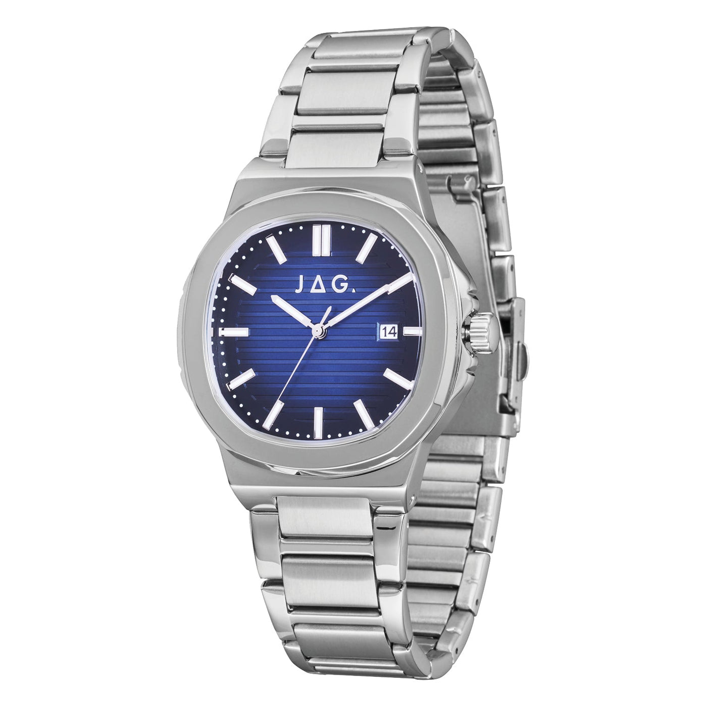 Jag Eaton Silver Alloy 42mm Watch