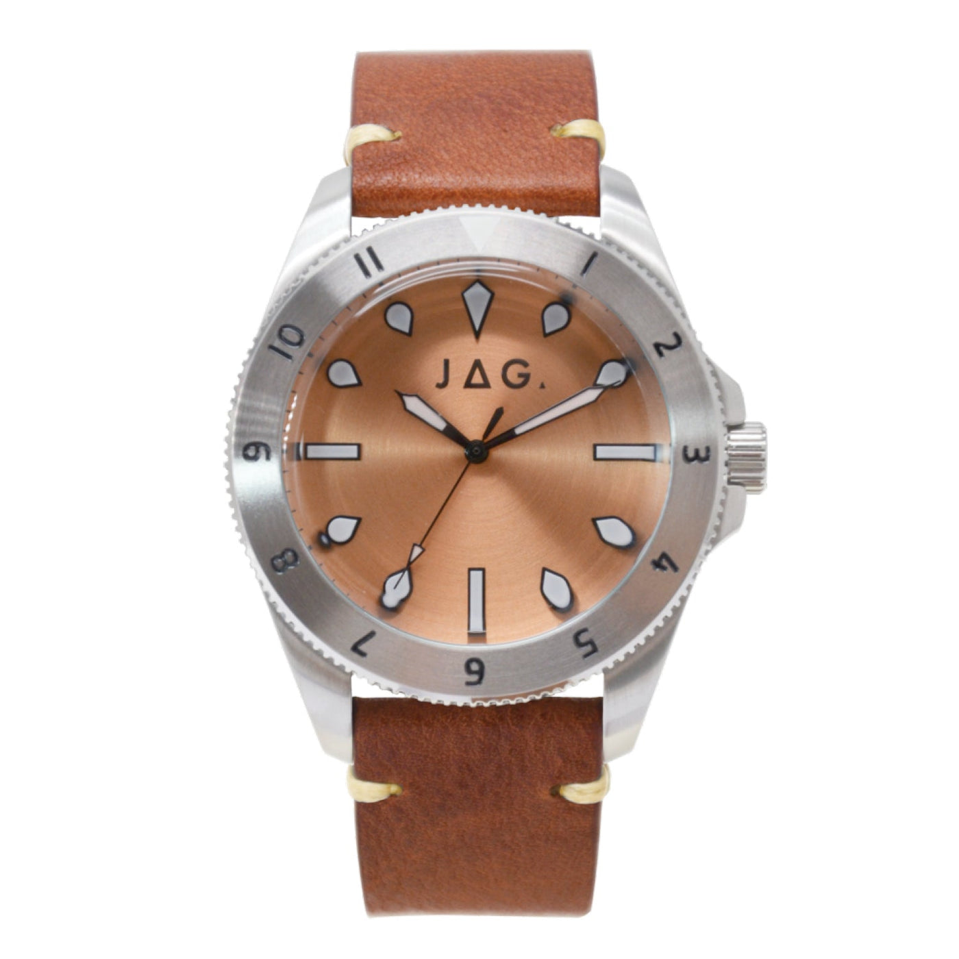 Jag Windsor Brown Stainless Steel 44mm Watch