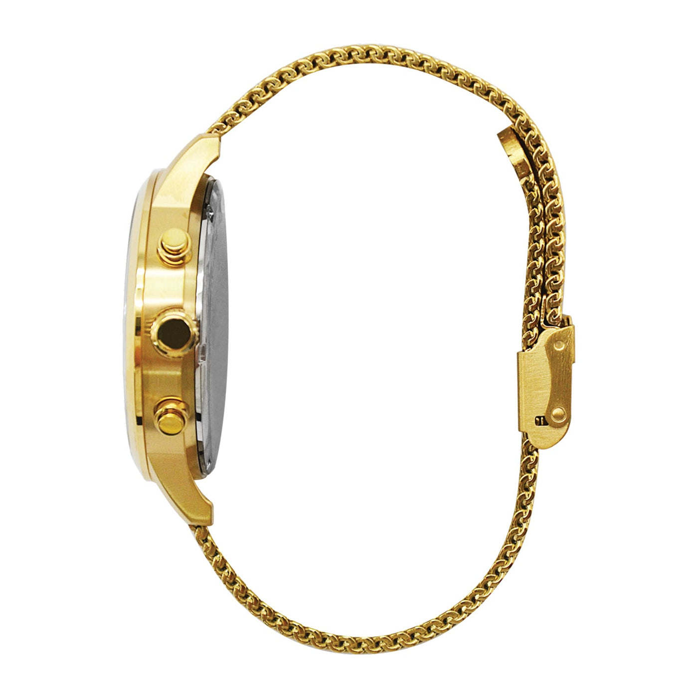 Jag Byron Gold Chronograph Black Dial Stainless Steel 42mm Watch