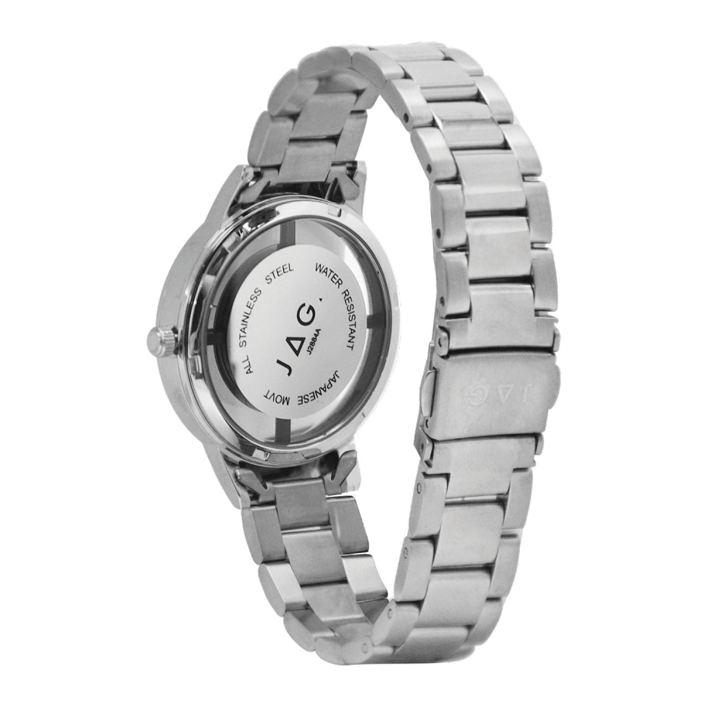Jag Shelley Silver Mother Of Pearl Dial Stainless Steel 36mm Watch