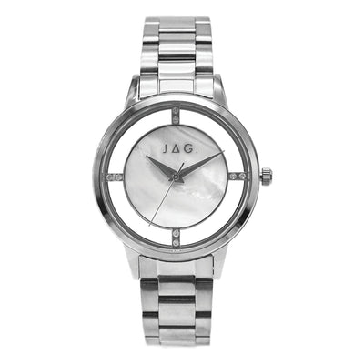 Jag Shelley Silver Mother Of Pearl Dial Stainless Steel 36mm Watch