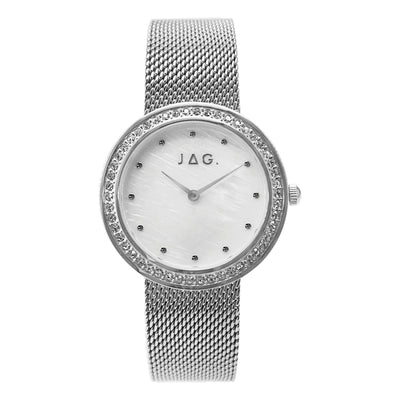 Jag Henley Silver Mother Of Pearl Dial Stainless Steel 35mm Watch