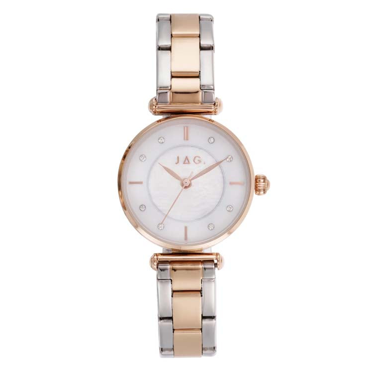 Jag Portland White Mother Of Pearl Alloy 28mm Watch