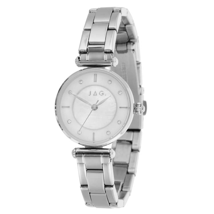 Jag Portland White Mother Of Pearl Alloy 28mm Watch