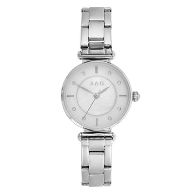 Jag Portland White Mother Of Pearl Alloy 28mm Watch
