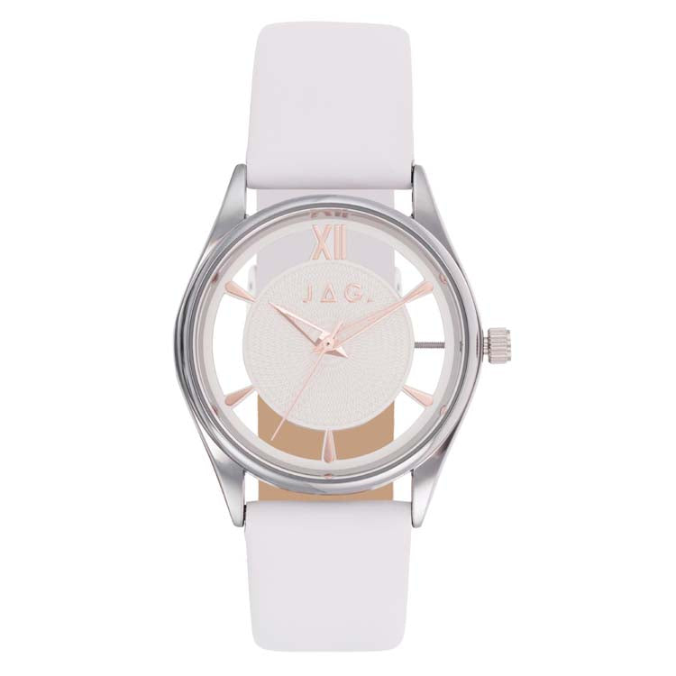 Jag Croydon White Alloy 34mm Watch