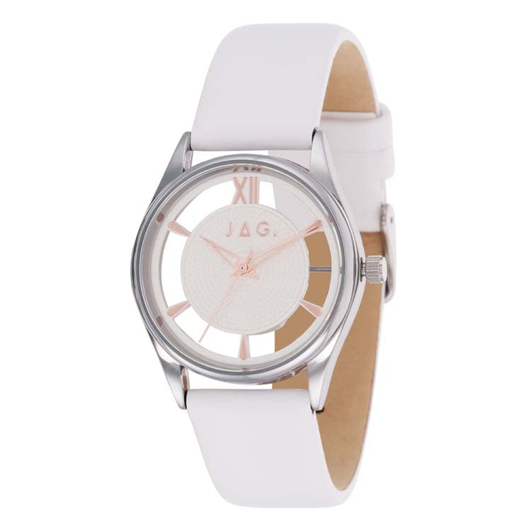 Jag Croydon White Alloy 34mm Watch