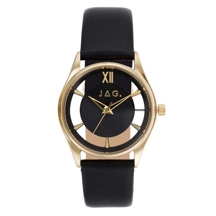 Jag Croydon Black Alloy 34mm Watch