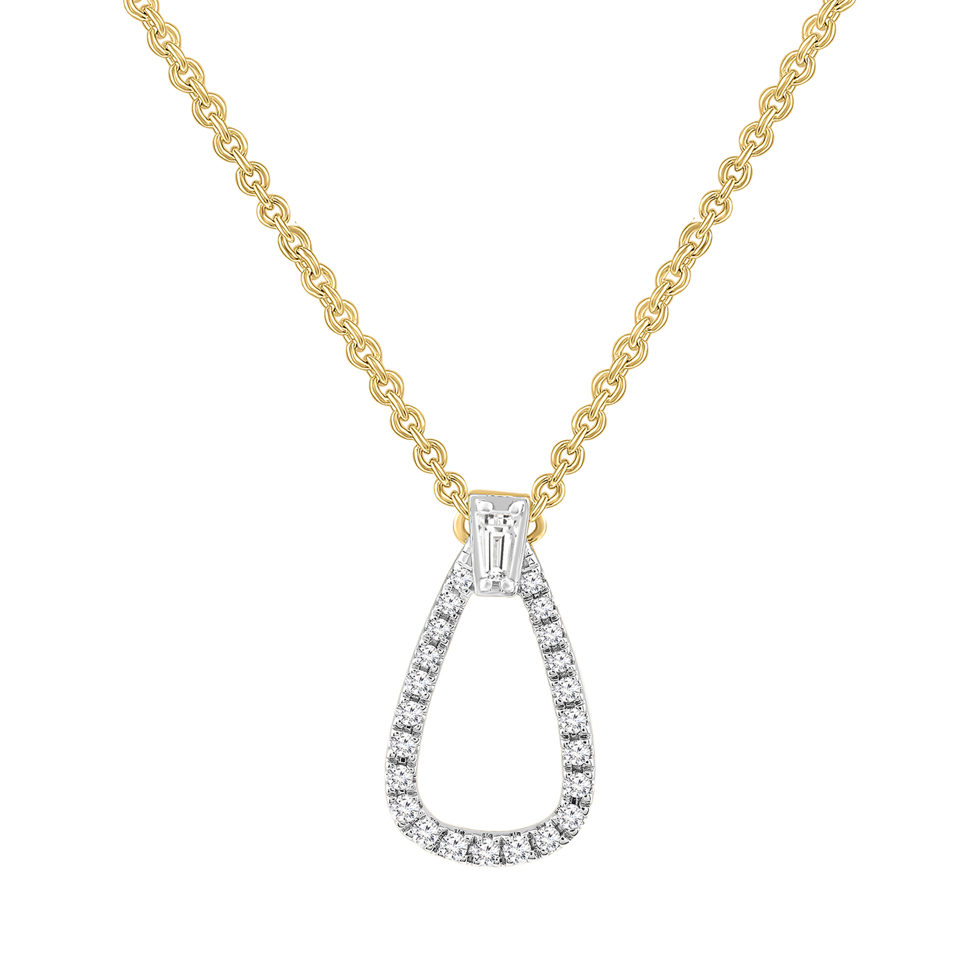 Diamond Necklace with 0.10ct Diamonds in 9K Yellow Gold – JM Leech ...