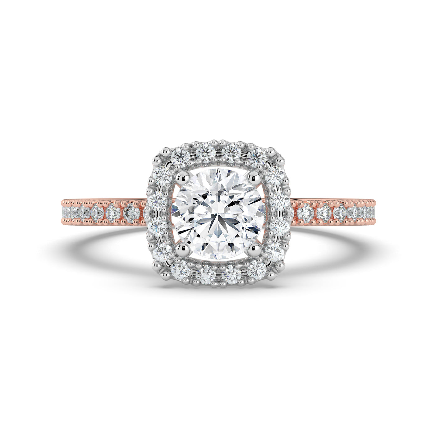 Round Brilliant Halo Ring