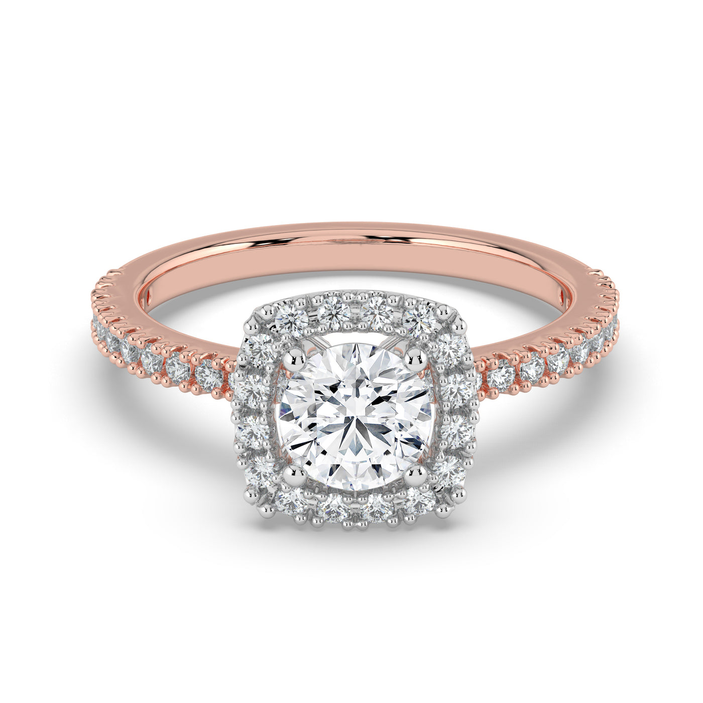 Round Brilliant Halo Ring