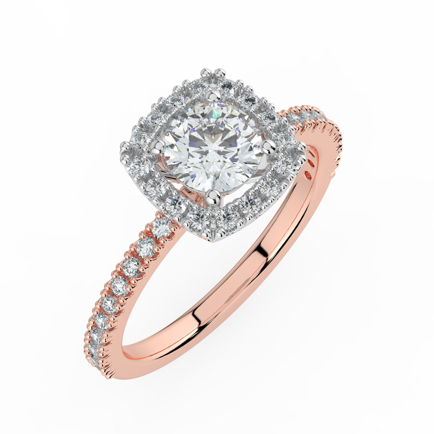 Round Brilliant Halo Ring