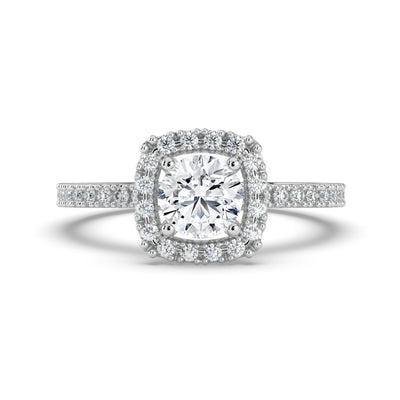 Round Brilliant Halo Ring