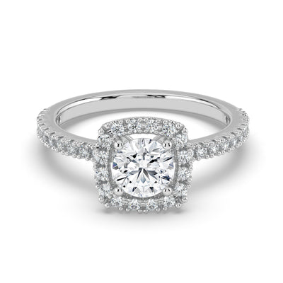 Round Brilliant Halo Ring