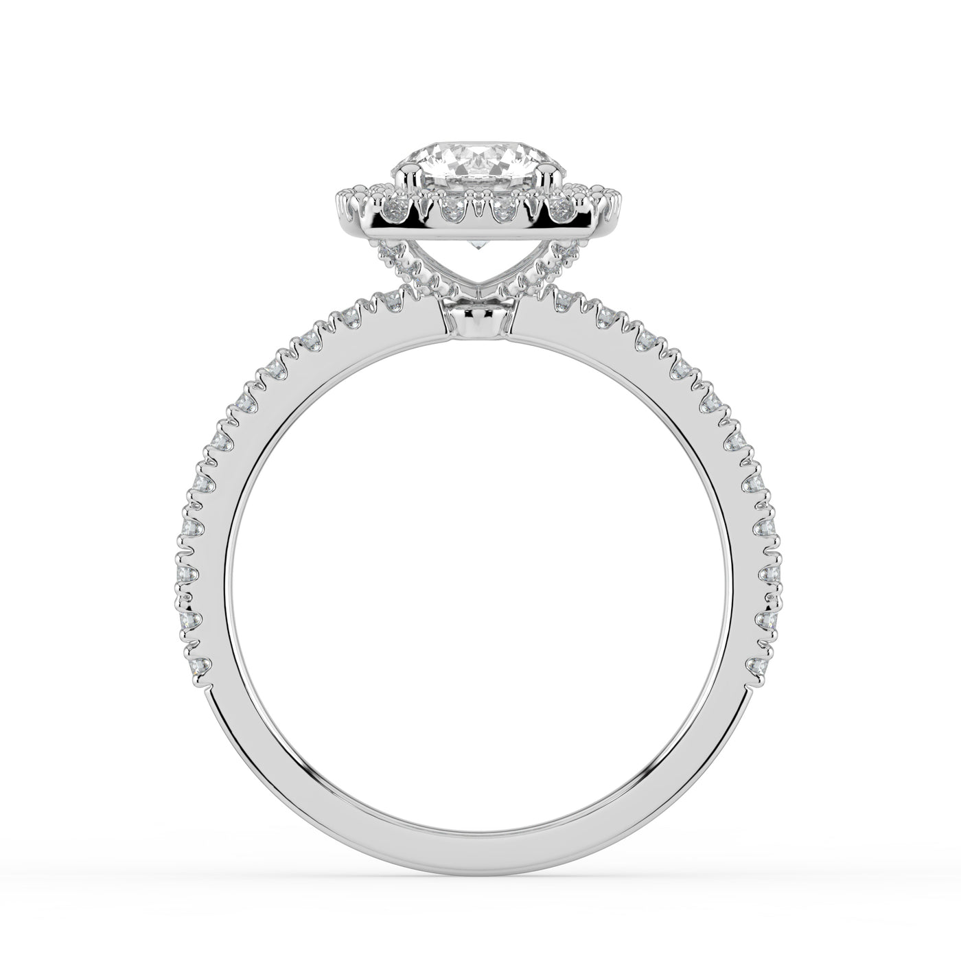 Round Brilliant Halo Ring