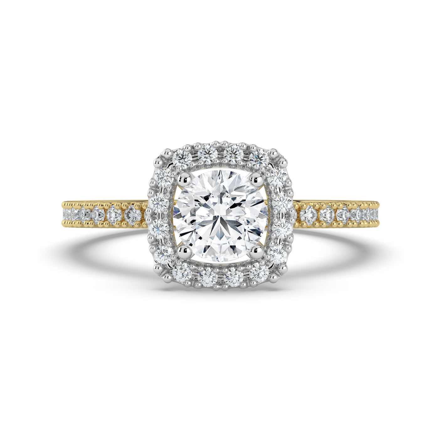 Round Brilliant Halo Ring