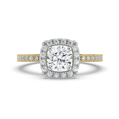 Round Brilliant Halo Ring