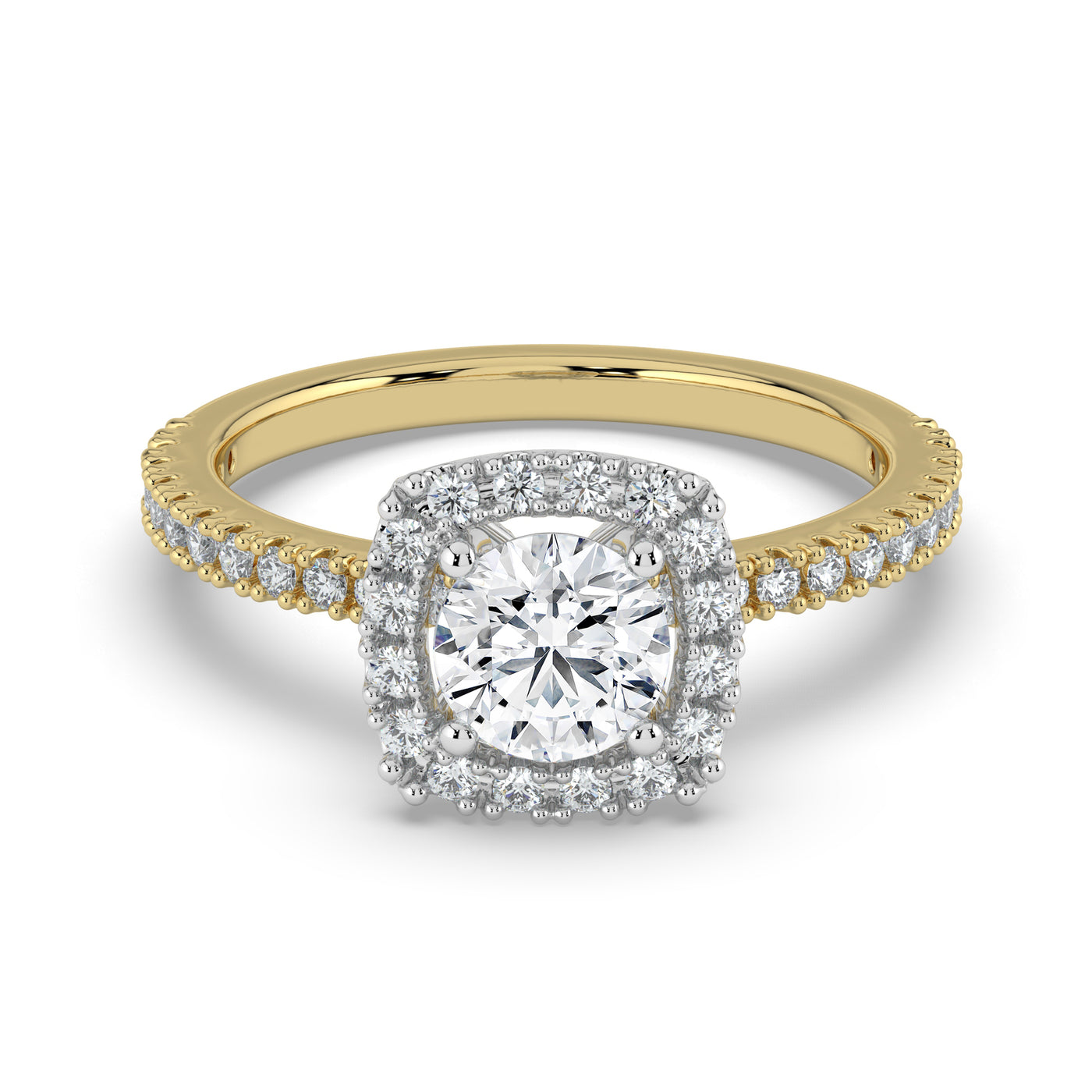 Round Brilliant Halo Ring