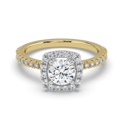 Round Brilliant Halo Ring
