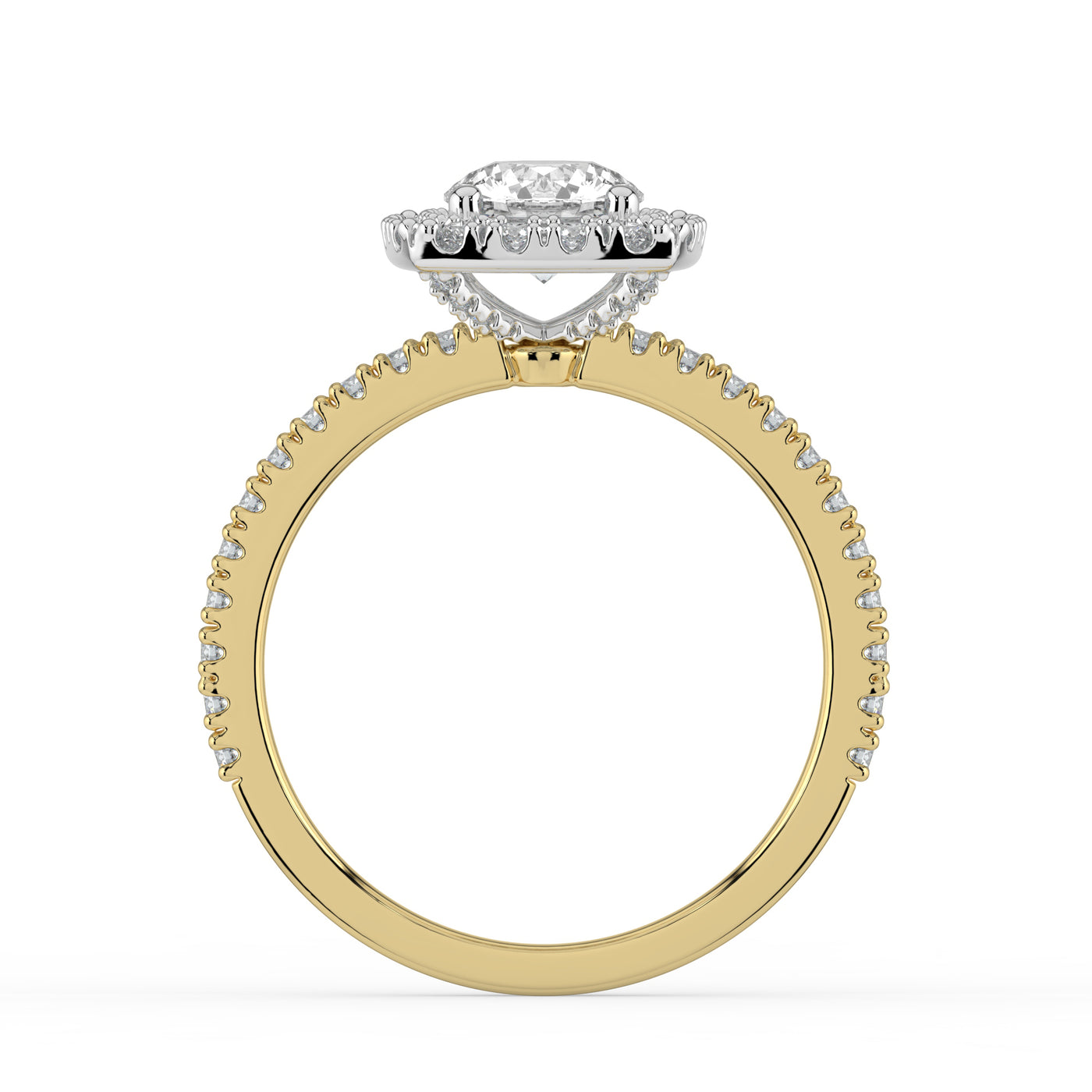 Round Brilliant Halo Ring