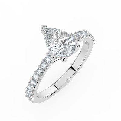 Pear Diamond Ring
