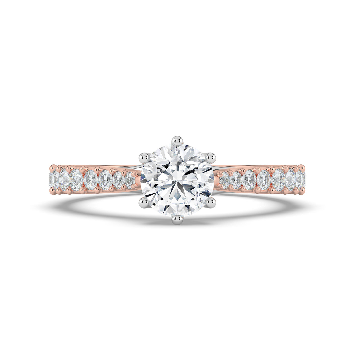 Round Brilliant Graduating Diamond Ring