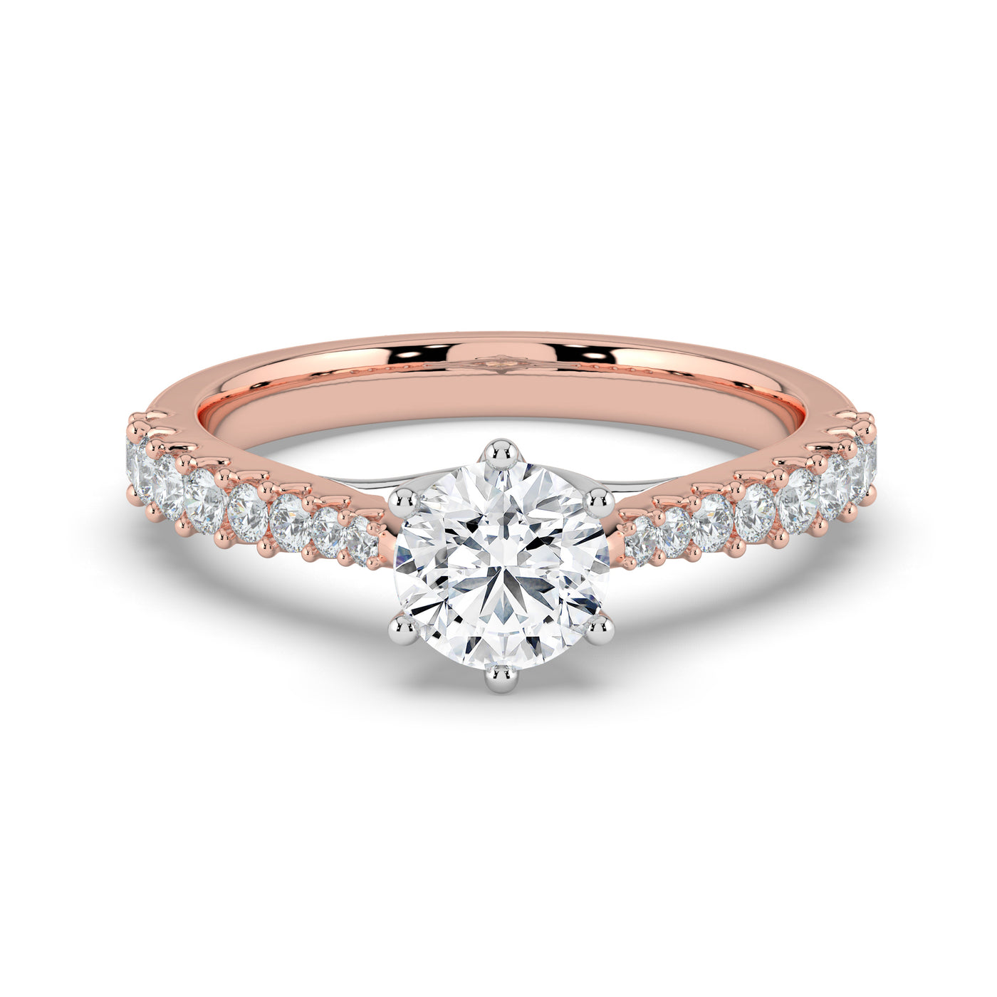 Round Brilliant Graduating Diamond Ring