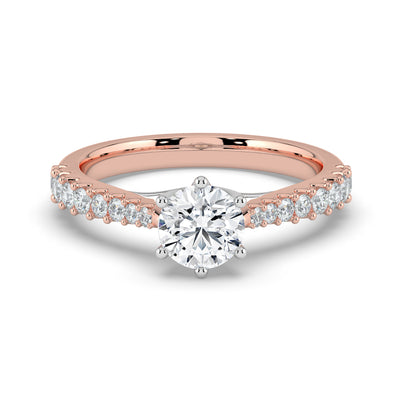 Round Brilliant Graduating Diamond Ring