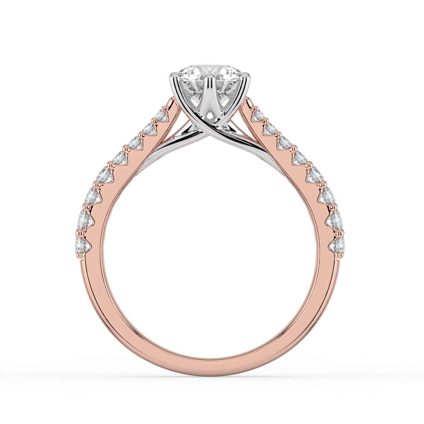 Round Brilliant Graduating Diamond Ring