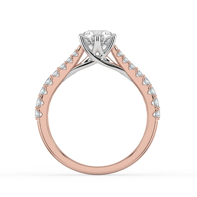 Round Brilliant Graduating Diamond Ring